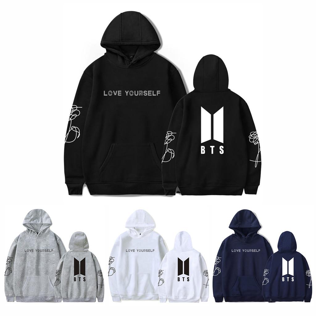Bluza z nadrukiem BTS z podszewką polarową dla młodzieży, do noszenia na co dzień