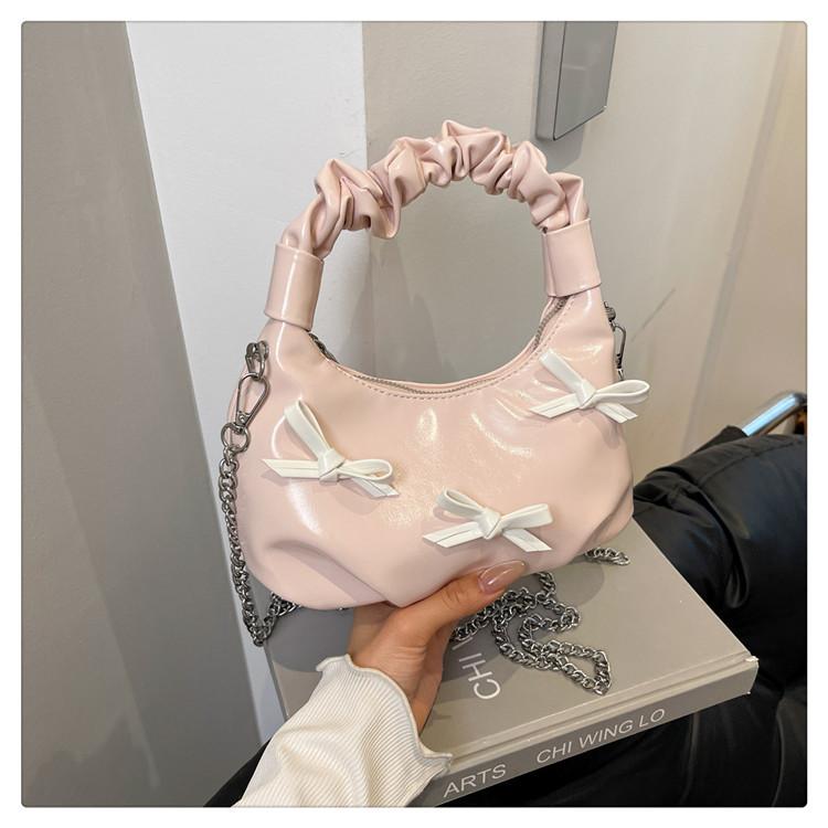 Niche Design Bag Women's Summer 2025 New Fashion Chain Messenger Bag Butterfly Pleated Portable Dumpling Bag