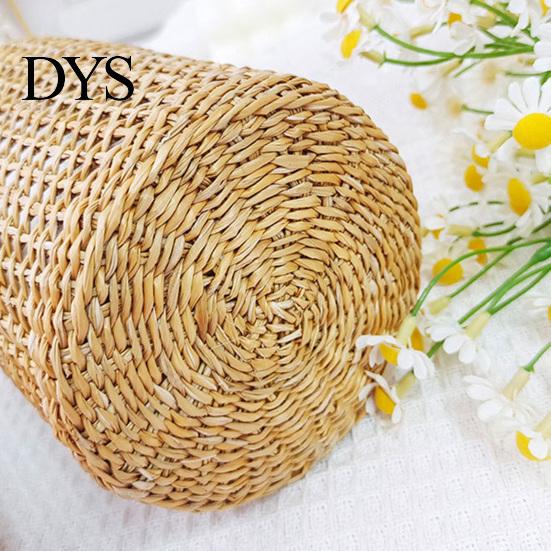 Table Vase Flower Handmade Straw Woven Anti-broken Japanese Style Glass Plant Pot Decoration Scene Layout Prop