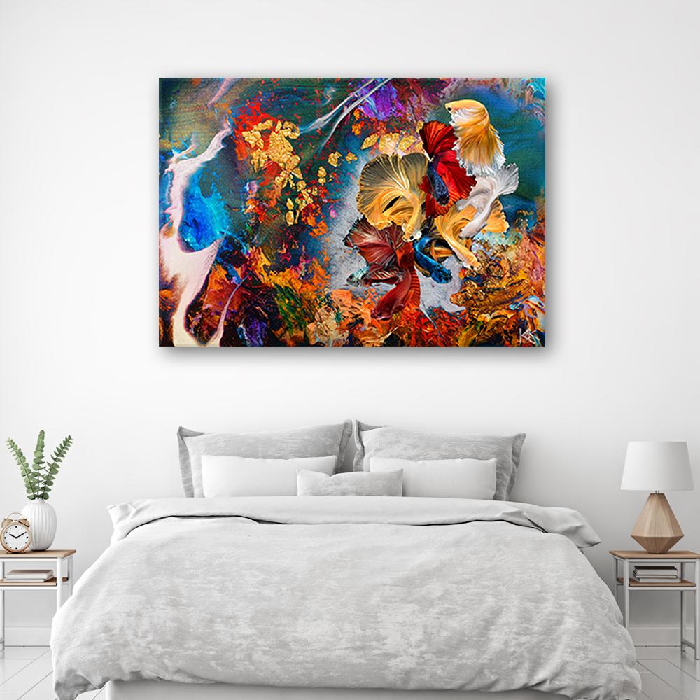 Canvas Print Colourful Fish Abstract