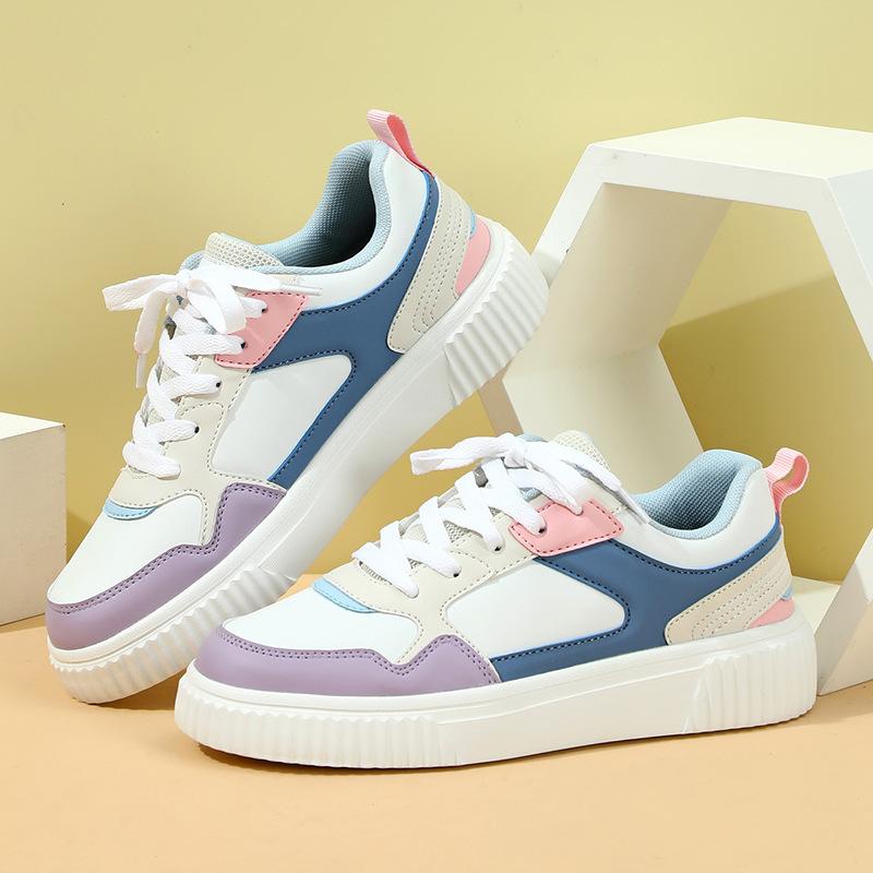 Classic Board Shoes Women Fashion PU Leather Sneakers Men Trendy Flats Casual Versatile Platform Shoes Lace-up Casual Trainers