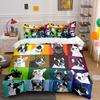 Colorful French Bulldog Art Bedding Duvet Cover Set Duvet Cover Pillowcases  (1*Duvet Cover 2*Pillowcases, Without Duvet Insert)