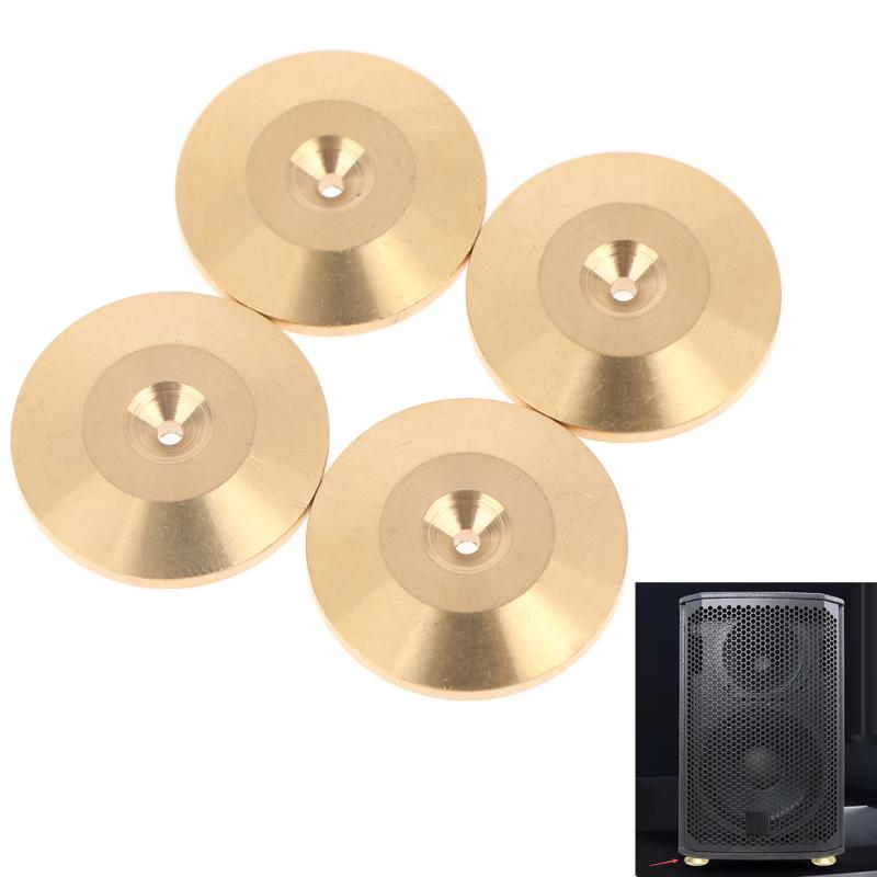 4/8Pcs Speaker Pure Copper Spikes Pads Hifi Speaker Box Isolation Floor Stand Feet Cone Base Shoes Pad Cone Base