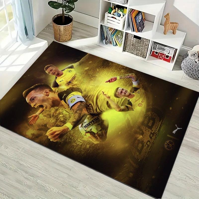 Borussia Dortmund BVB Football Player Rug Non Slip Floor Carpet for Living Room Game Room Soccer Fan Home Decor Gift