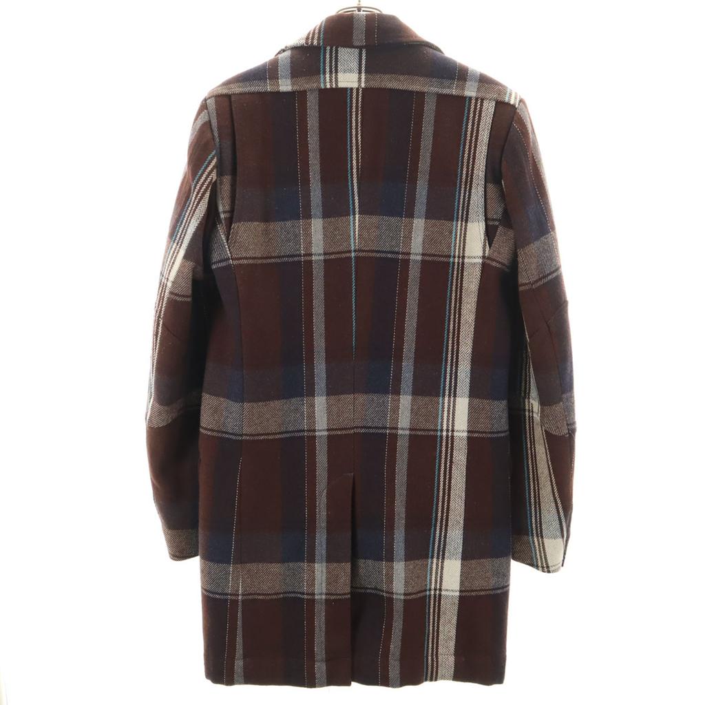 DIESEL check coat M Brown Men's Used