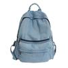 Portable Washed Denim Backpack Vintage Breathable School Bag Cartoon Large Capacity Handbag