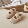 Mädchen Boken Baumwollschuhe, Neue Herbst- und Winterschuhe für Kinder in einfarbiger, pelziger Ausführung, Rutschfeste Baumwollschuhe für kleine, mittlere und große Kinder,