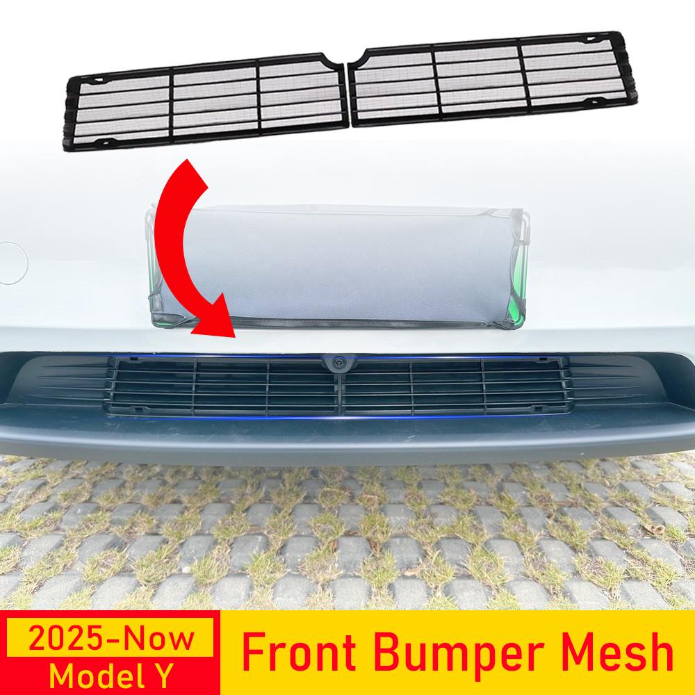For Tesla Model Y Juniper 2025 2026 Lower Bumper Anti Insect Net Dust Proof Inner Vent Cover Grille Mesh Protection Accessories