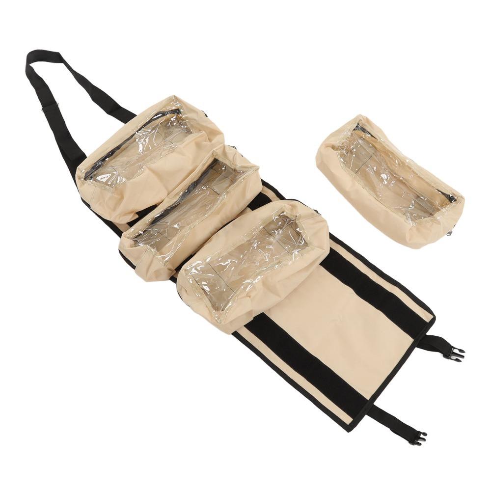 

600D Oxford Cloth Roll Up Tool Bag Rollable Tool Storage Bag Carpenter Work Organization бежевий