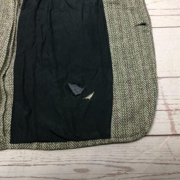 HARRIS TWEED Tailored Jacket [Men M/Gray Brown] 2-Button Single(USED)