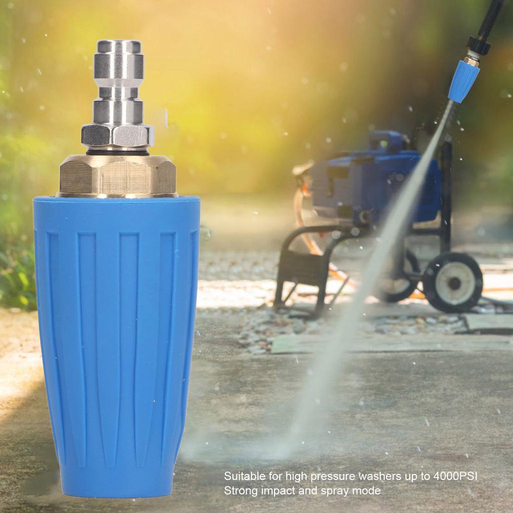 High Pressure Washer Nozzle 1/4in Quick Connector Pressure Washer 4000PSI Cleaning Rotating Nozzle 030 Hole