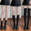 Four Seasons Women's Versatile Velvet Mid-Calf Slimming Black High Socks