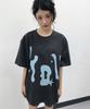 Naien You Graphic Basic T-Shirt Charcoal