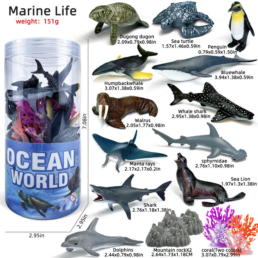 

Simulation Animals Playset Wild Ocean Farm Dinosaur Animals Model Set Action Figures Figurine Zoo Cute Education Kids Toy Gifts