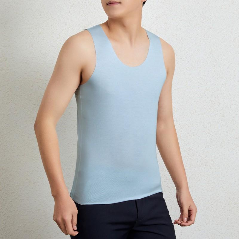 Herren Nahtloses Tanktop Fitnessstudio Workout Basisschicht Ärmellos Unterhemd