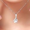 Huitan Elegant Lady Fashion Necklace with Bright Zirconia Stylish Pendant Jewelry Engagement Ceremony Chic Wedding Accessories