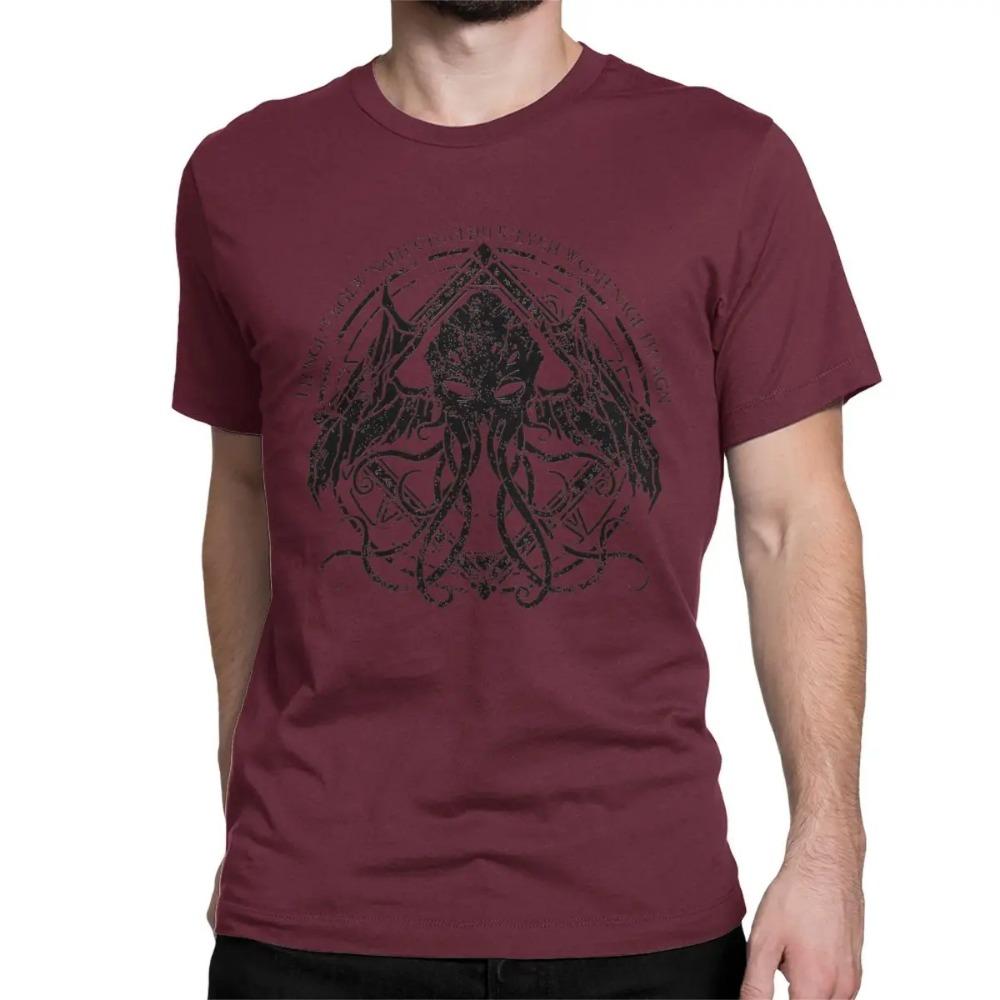 Lovecraft Cthulhu Myth Men's Women's T-shirt Cthulhu Funny T-shirt Short-sleeved Round Neck T-shirt Plus Size Top