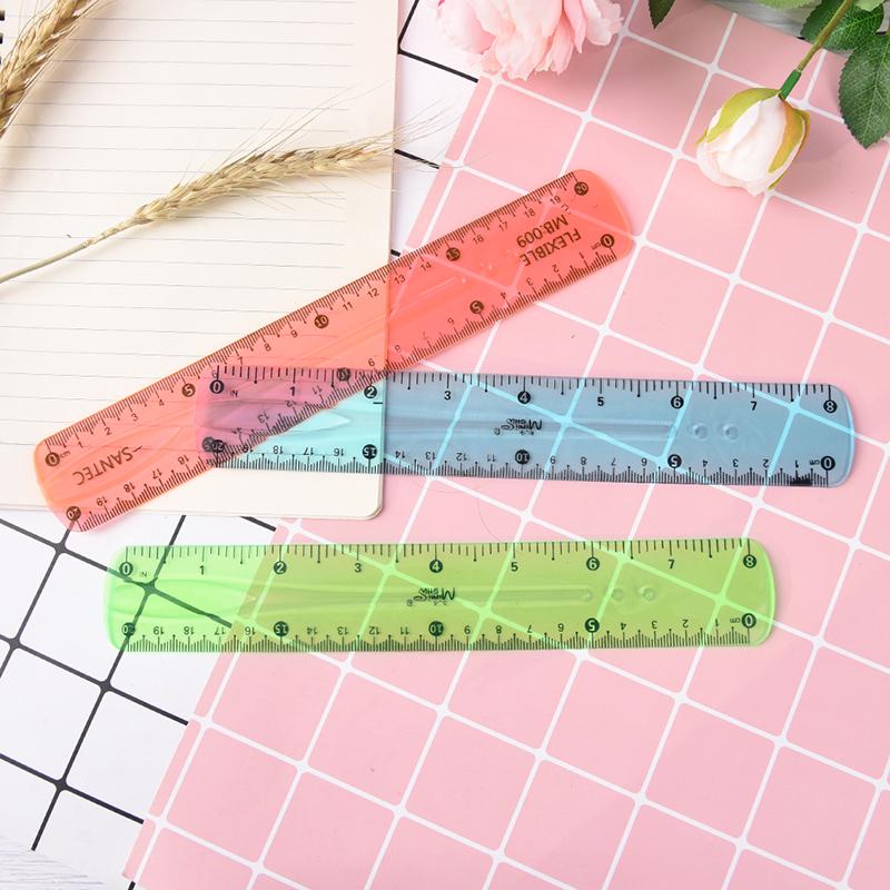 20cm Super Flexible Ruler Stationery Office School Measuring Drawing Tool Random