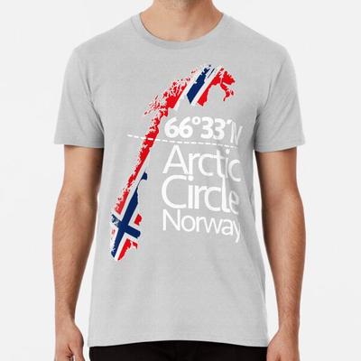 Polárny kruh Nórsko - 66 33 Severnej šírky S až 5XL Vyrobené v AU/USA Tričko