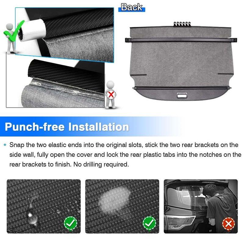 Cargo Cover for 20182023 2024 Chevy Chevrolet Equinox GMC Terrain Accessories Retractable Trunk Cover All Weather Shielding Shad