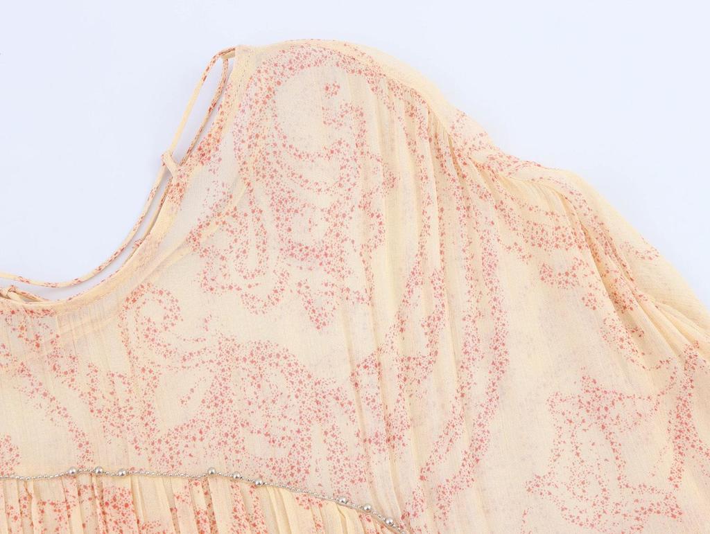 2025 Spring Women's Casual Printed Dress - European & American Style