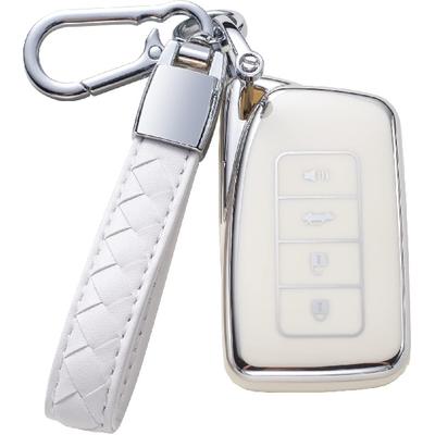 Compatível com capa de chaveiro Lexus com cordão de couro, proteção de capa de chave de carro para Lexus RX é ES GS LS NX RS GX LX RC LC Smart Remote