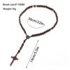 Vintage Crucifix Pendant Weaving Necklace Wood Beads Sweater Chains for Women Men Wedding Jesus Jewerly Party Gifts