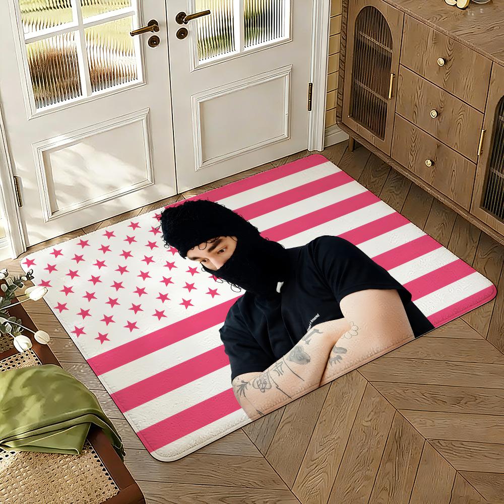 Singer J-Jul Floor Mat Soft Thickened Absorbent Non-Slip Bedroom Living Room Door Mat Home Decor Flannel Rugs