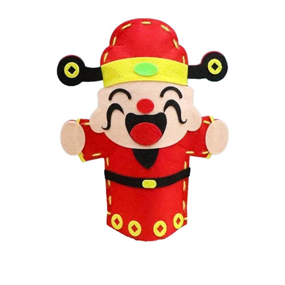 

Cartoon DIY Craft Sewing Felts Non-woven Festive Hand Puppets New Year Hand Puppets Kids B