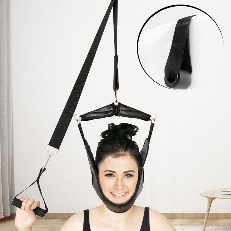 Cervical Neck Tractor Adjustable Cervical Spine Traction Belt Stretch Neck Massager Chiropractic Correction Device Pain Relief