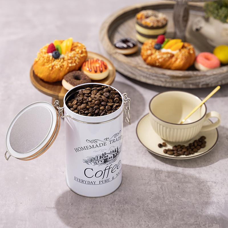 Elegant White Enamel Coffee Canister Set Of Three For Kitchen Storage And Organization