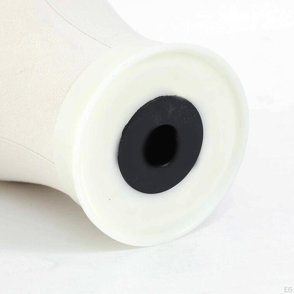 Drobės manekeno galva lėlės peruko stovas laikiklis su montavimo skylėmis perukų gamybai, ausinėms