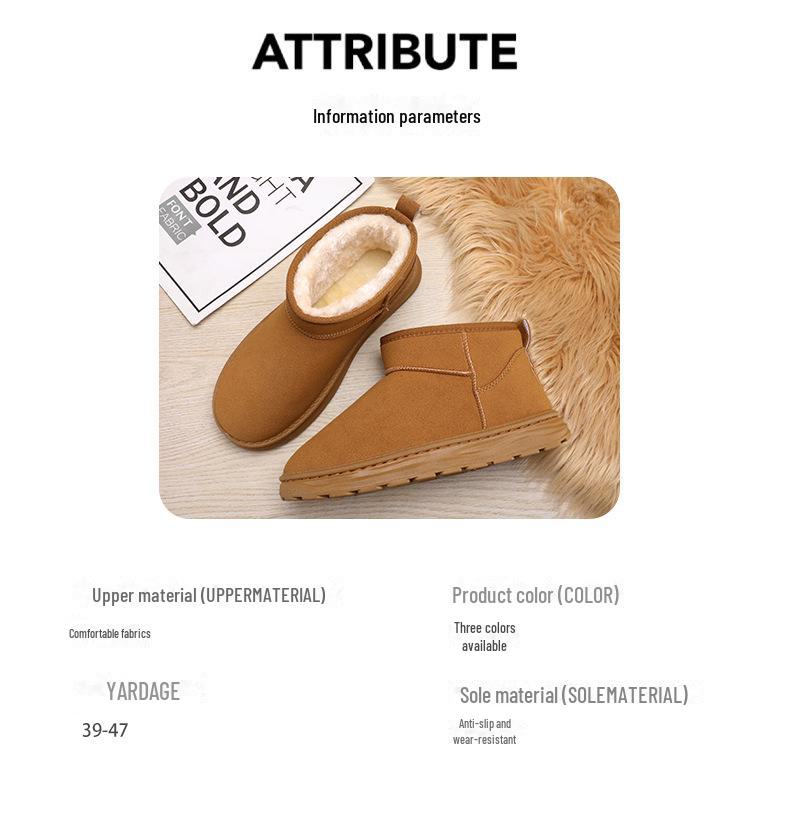 Severovýchodní pánské zimní sněhule: Sametem podšité, Hrubé Teplé Kůže a Kožešiny, Boty do chladného počasí