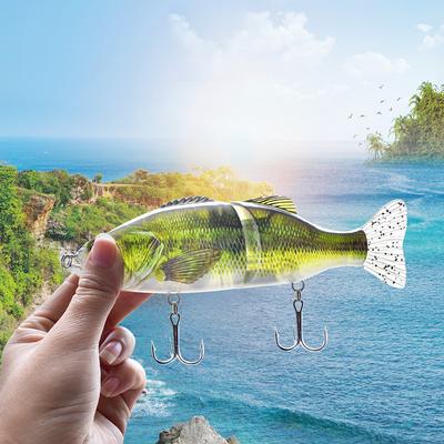 Multi Section Fish Hard Bait PVC Soft Bait S-Shape Swimming Posture Lure Road Runner ABS Plastic Fishing Lures