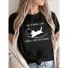 Life Is Better with Coffee Cats & Books Print Casual Lightweight Tee