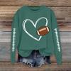 Women's Fashionable Casual Long-sleeved Rugby Printed Round-neck Top