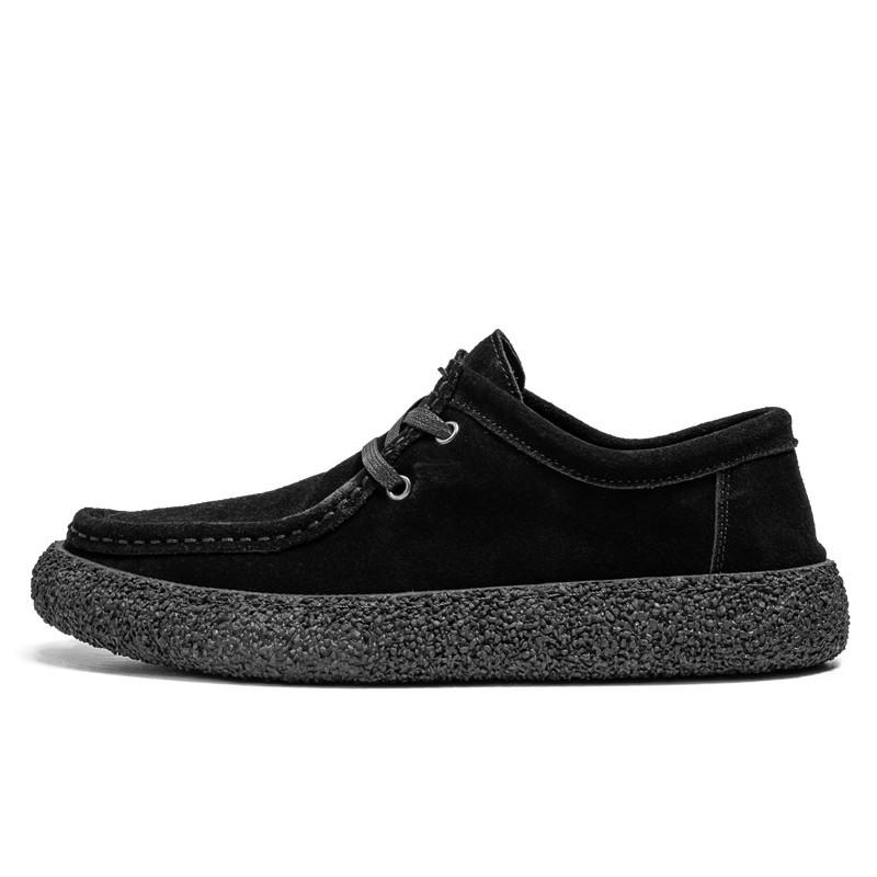 Retro Casual Men Shoes Luxury Suede Leather Loafers Men Sneakers Comfor Soft Sole Driving Shoes Men Walking Shoes Tenis Hombres