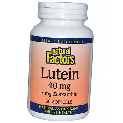 Lutein und Zeaxanthin, Lutein 40, Natural Factors 60 Weichkapseln (72406006)