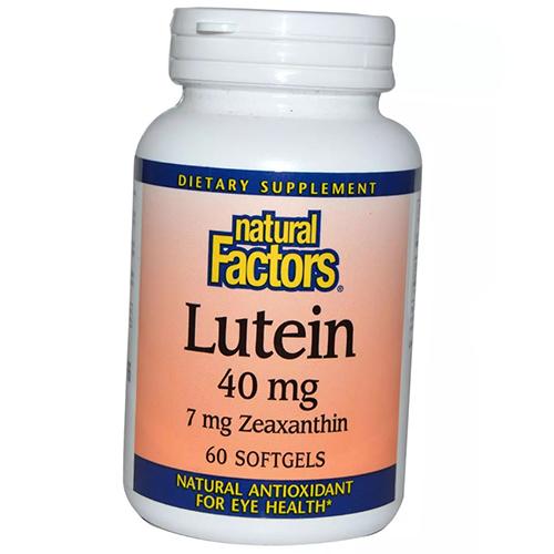Лютеин и Зеаксантин, Lutein 40, Natural Factors  60гелкапс (72406006)