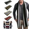 Cashmere Men Striped Scarf Fashion Thick Tassel Stole Neck Wrap Neck Warm Soft Winter Long Shawl