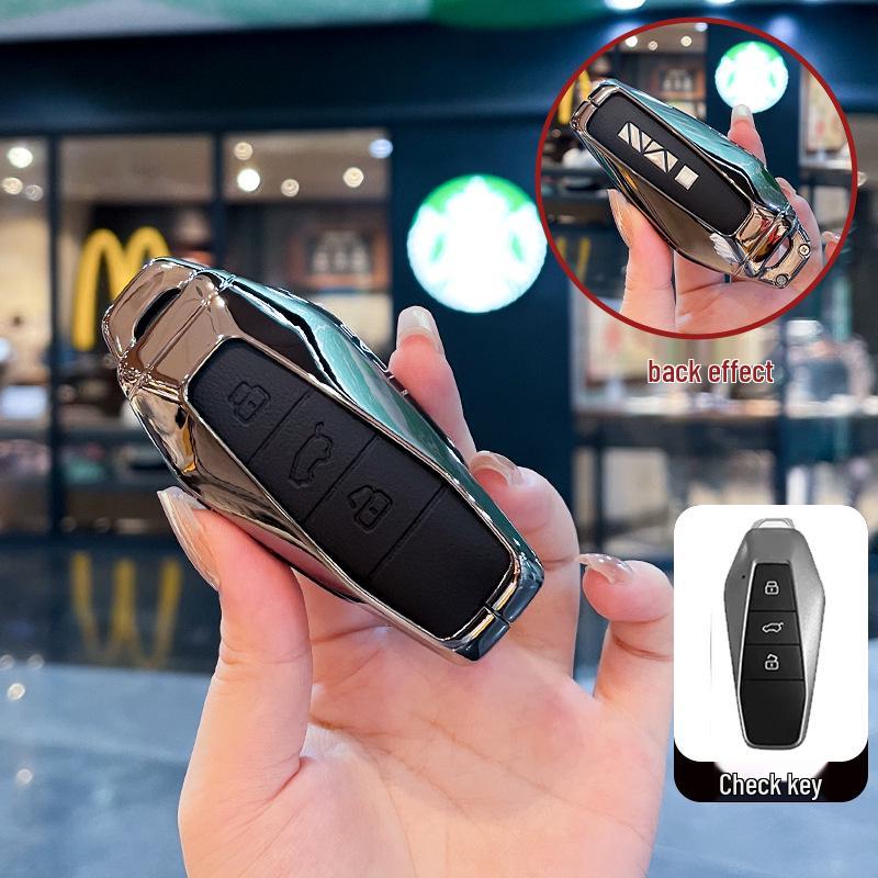 

Compatible with Chery iCar03 2025 Smart Tide Advanced Edition Key Case - Full Cover Shell for Men and Women.
