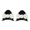2Pcs Cute Motorcycle Helmet Bear‘s ’Ears with Bow Motocross Electric Bike Helmet and Car Steering Wheel Decroation Accessories Driving Styling