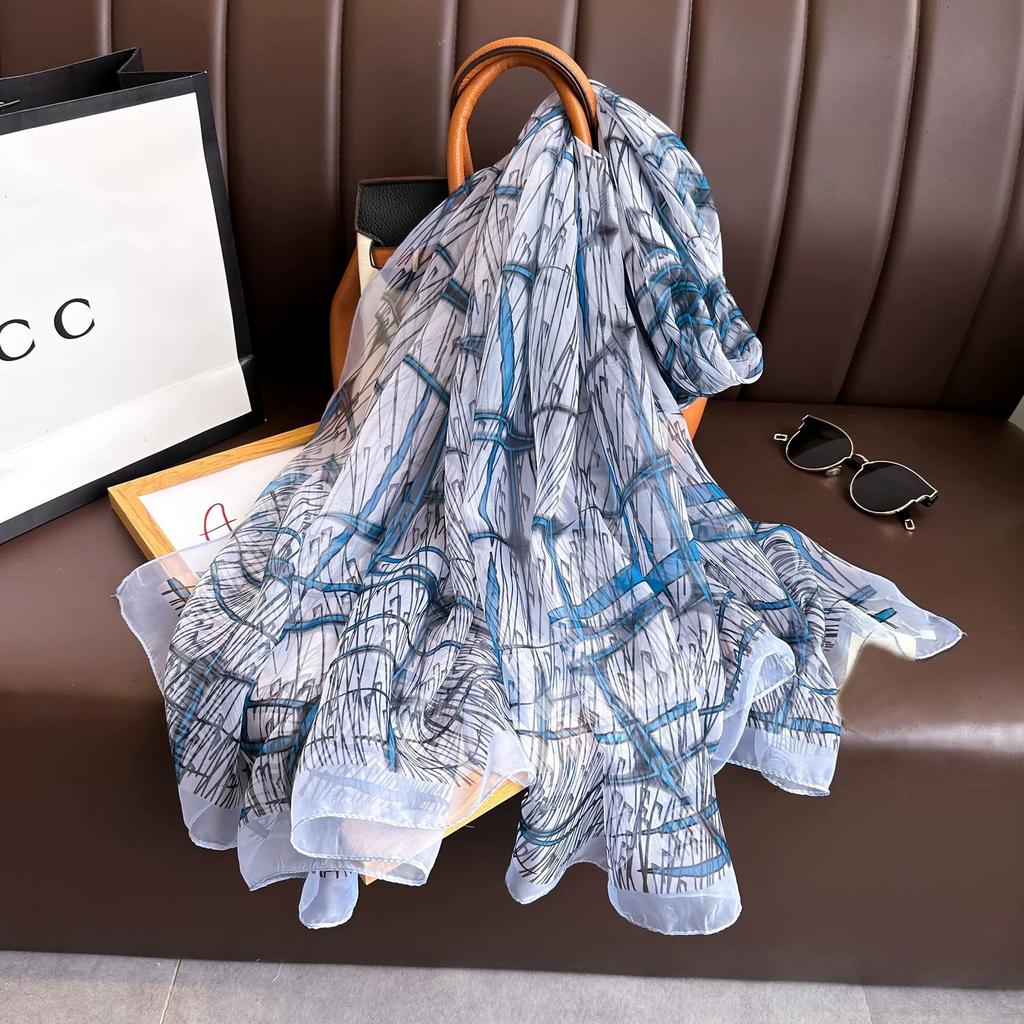 Spring Summer Women Large-size Gauze Beach Shawls Muslim Hijabs Travel Thin Sunscreen Scarf/Scarves