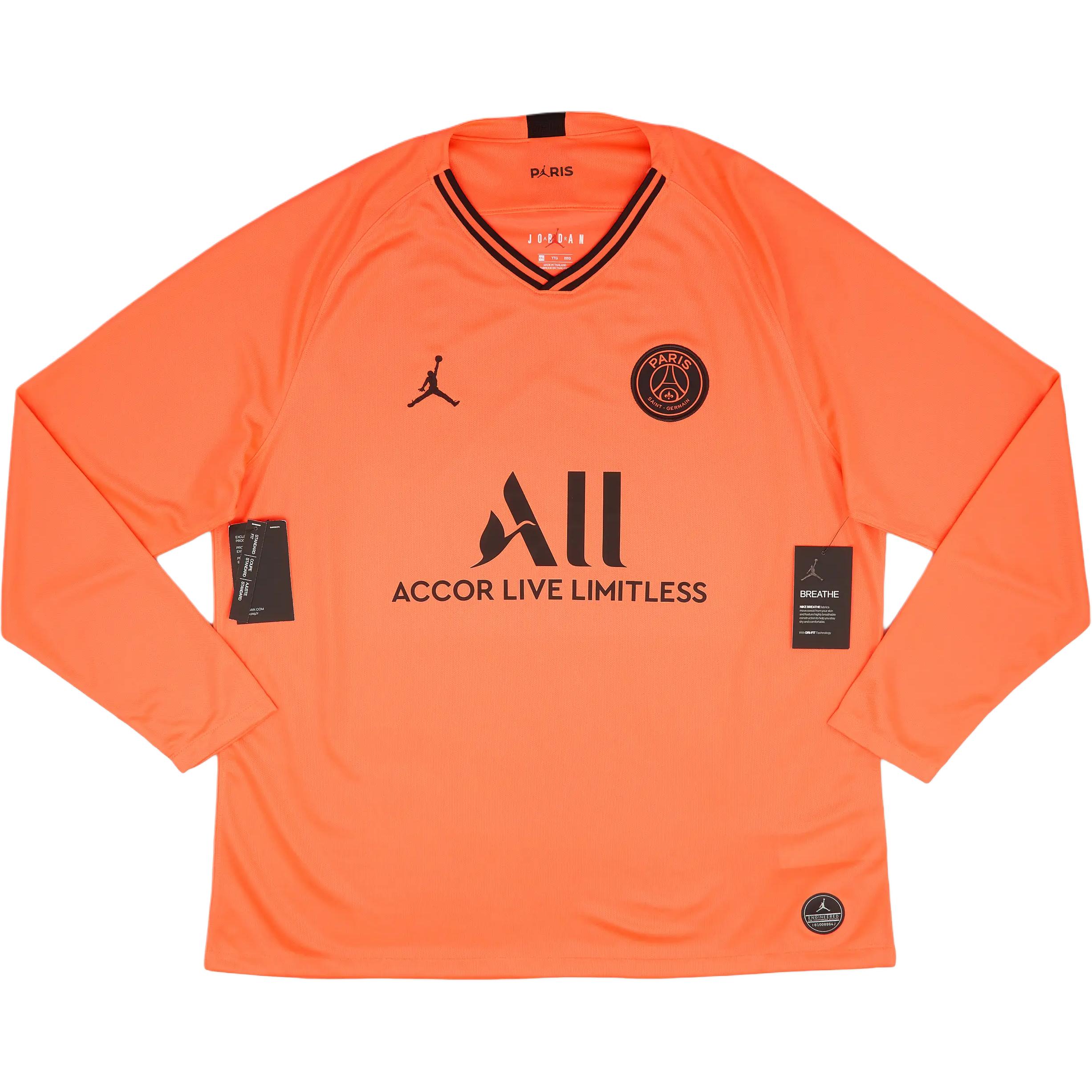 

Jordan Air 2019-20 Пари Сен-Жермен Удобная Простая Универсальная Футболка с длинным рукавом Мужские топы Оранжевый AJ5681-613 2XL