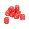 20PCS 6 Sided Number Dice Plastic 16mm Round Corner Polyhedral Dice Set for Numeral Teaching Board