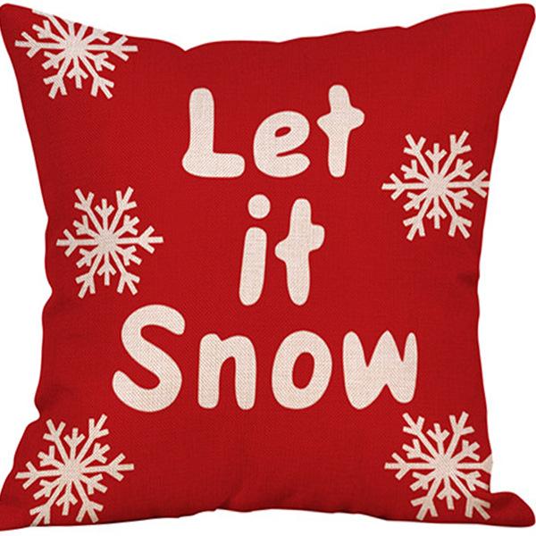 Pillow Case Home Decoration Snowman New Cartoon Christmas Sofa Yama Print Pillow Nordic Style Home