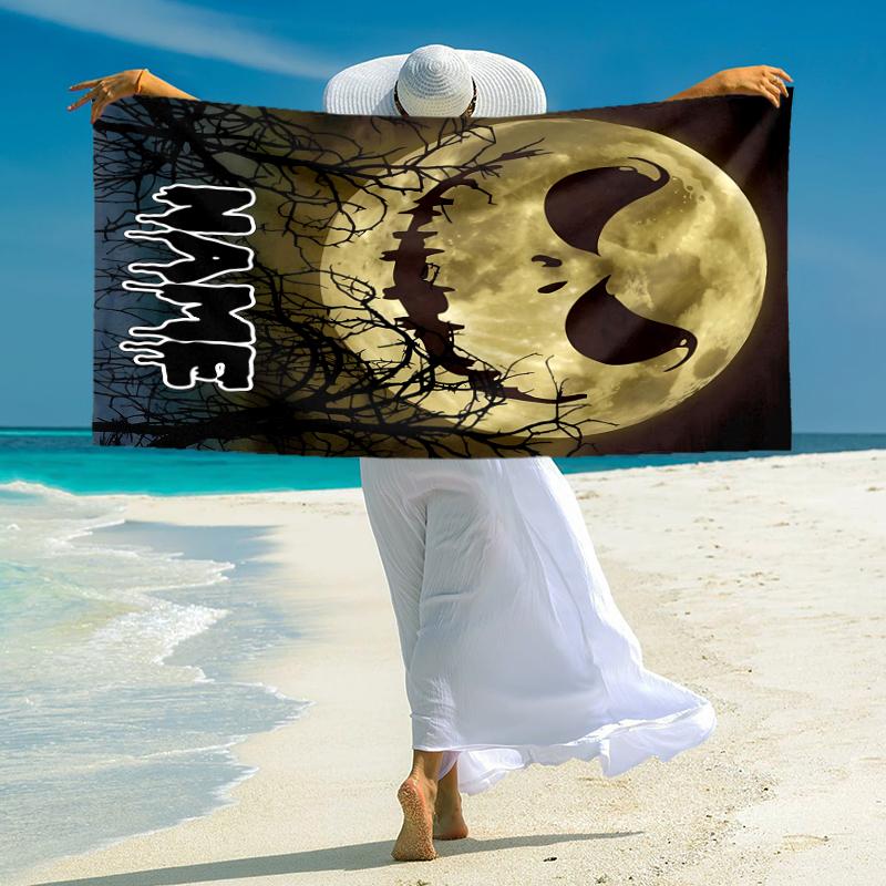 Personalized Zombie Girl Hair Beach Towel Microfiber Beach Towel Thin Absorbent for Beach Swimming Yoga Bath Sports. 0910310