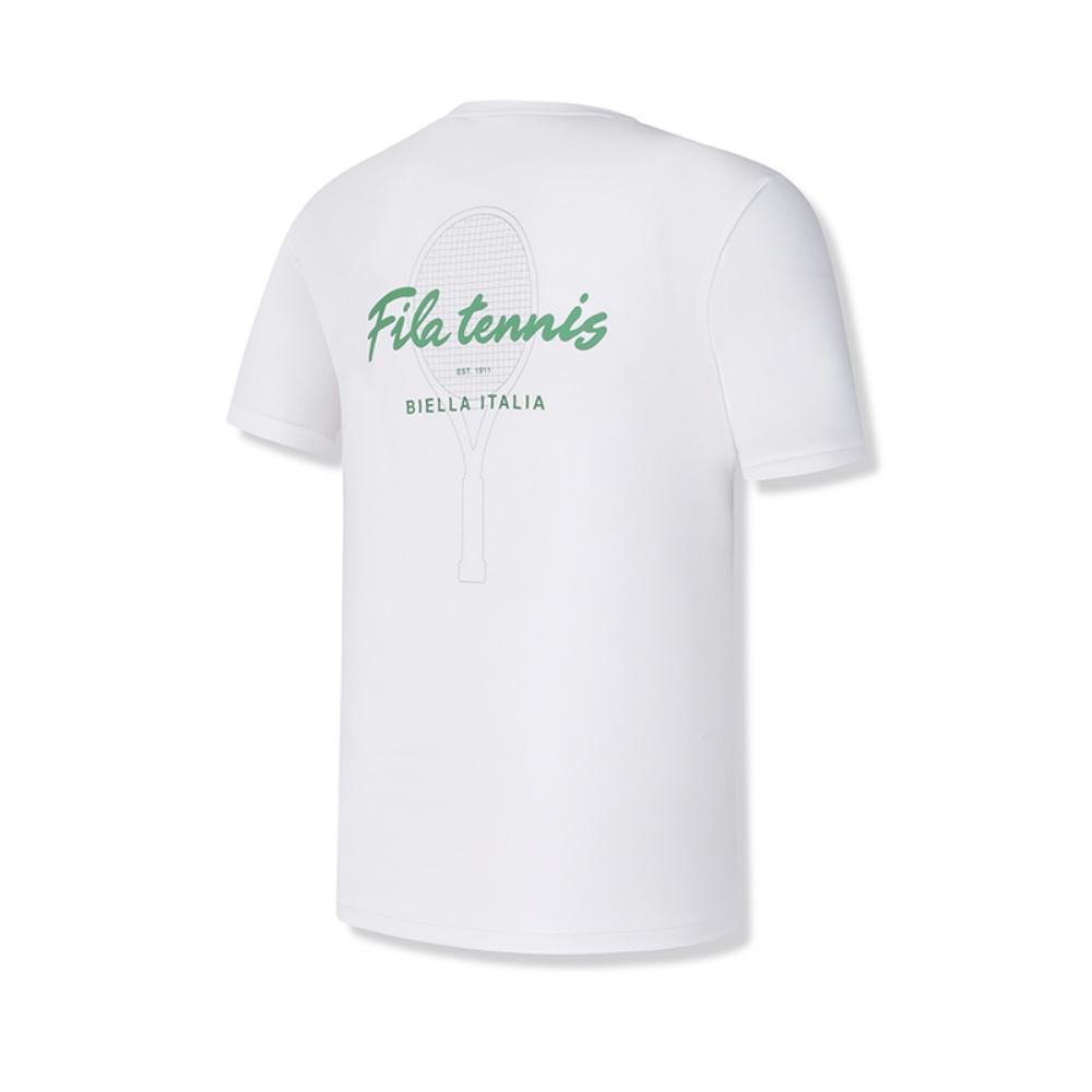 New FILA Athletics T Shirt Men's Jade White A11M523119F-WT
