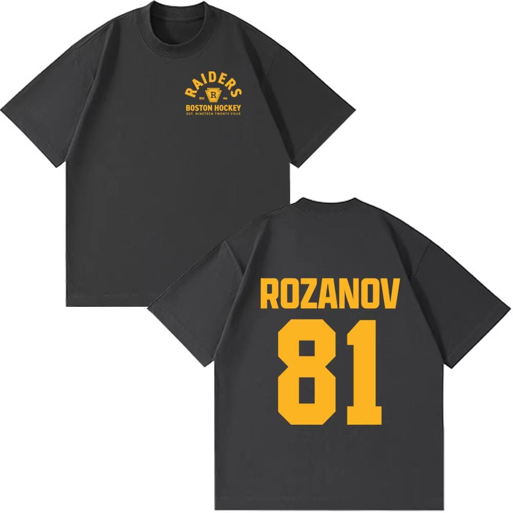 

Heated Rivalry LIya Rozanov 81 Boston Raiders Tshirt Mens Women Clothing Vintage Couple Style Tshirts Short Sleeve Streetwears 3XL