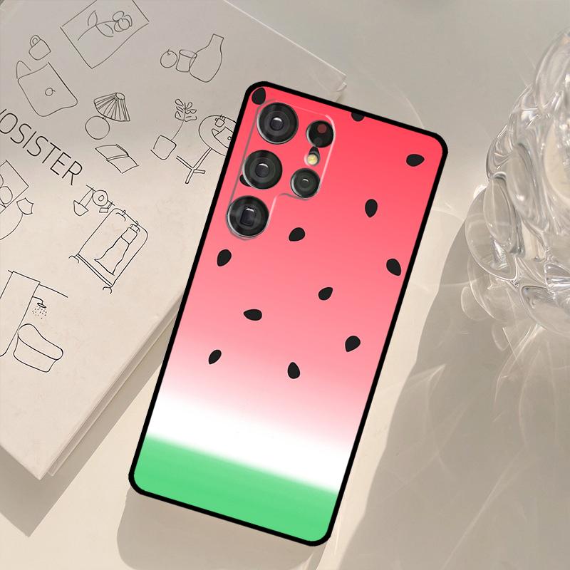 Summer Fruit Watermelon Case For Samsung Galaxy S23 S21 S22 Ultra S20 FE S8 S9 S10 Plus Note 10 Note 20 Ultra Cover